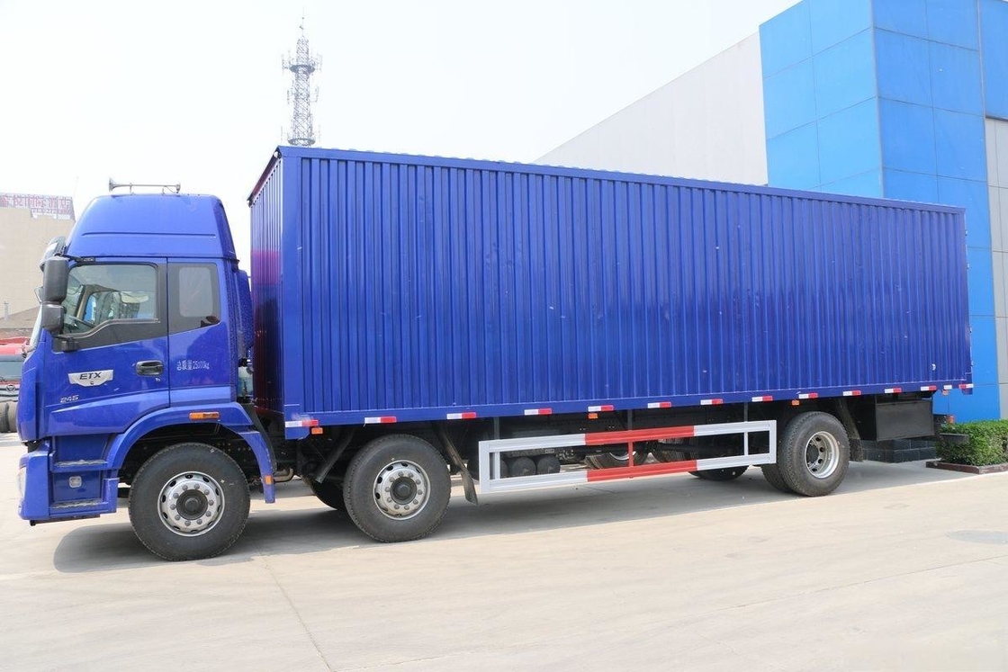 مقاعد مضادة للصدمات فوتون أومان فان شاحنة ديزل 245HP 6 أسطوانات 6X2 9.53m تكييف الهواء