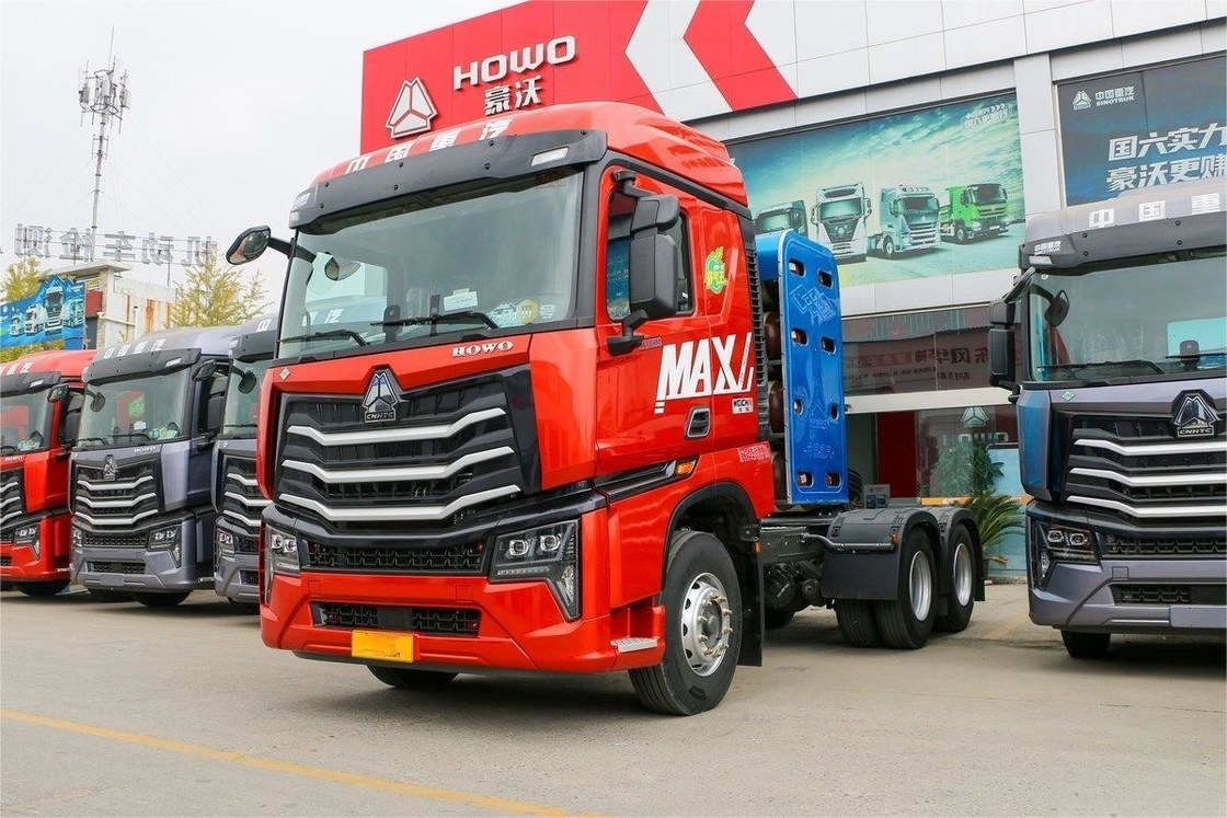 460 حصان HOWO شاحنة ثقيلة 6X4 CNG خلفي محور مزدوج خلفي جرار ثمانية عجلات الوطنية VI