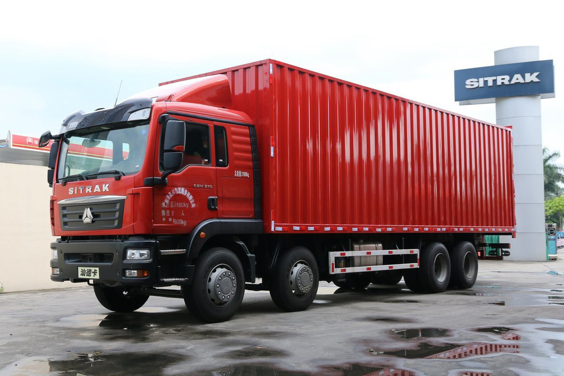 تكييف الهواء مرفق محور خلفي مزدوج نموذج C5H الديزل 310HP 8 * 4 9.52M SITRAK شاحنة شاحنة