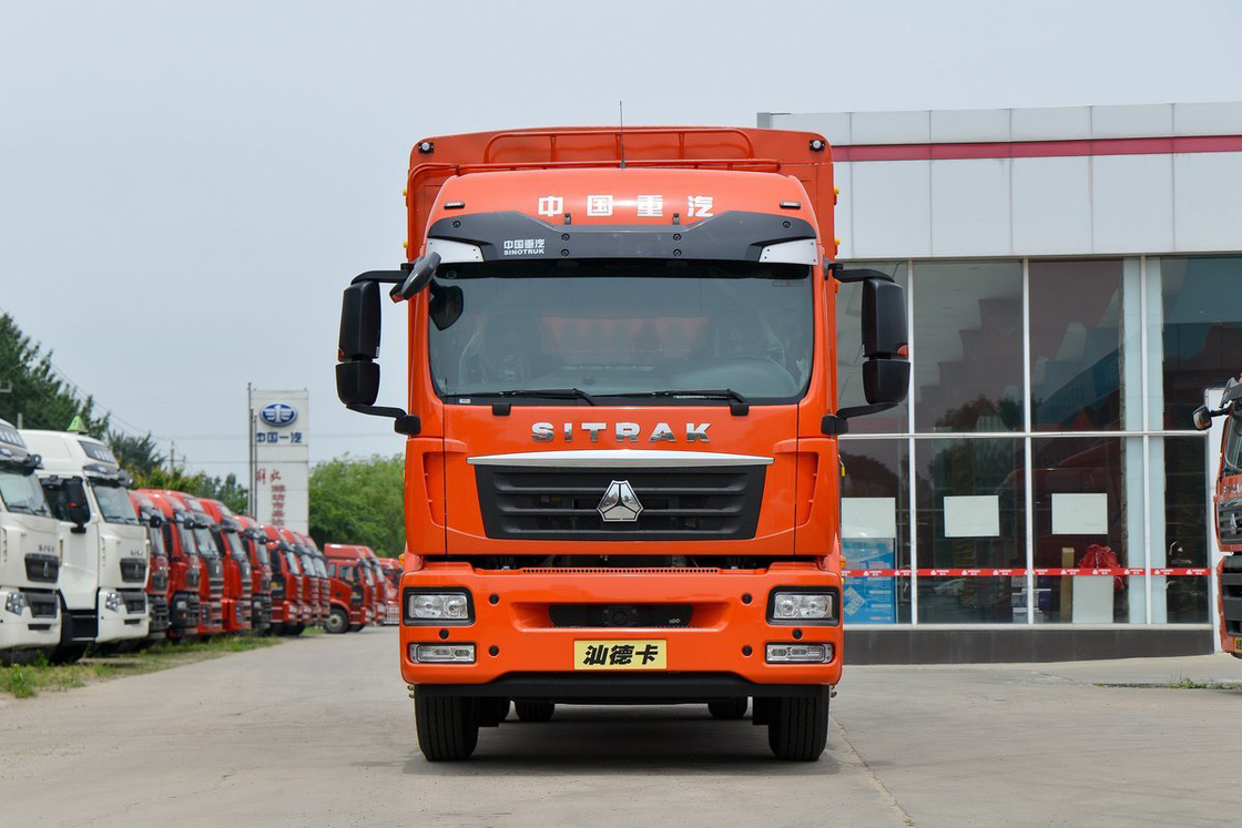 جسد برتقالية AMT الطابق العالي الهواء المنحرف الديزل 8 سرعات 250HP 6.8m سيتراك سياج شاحنة