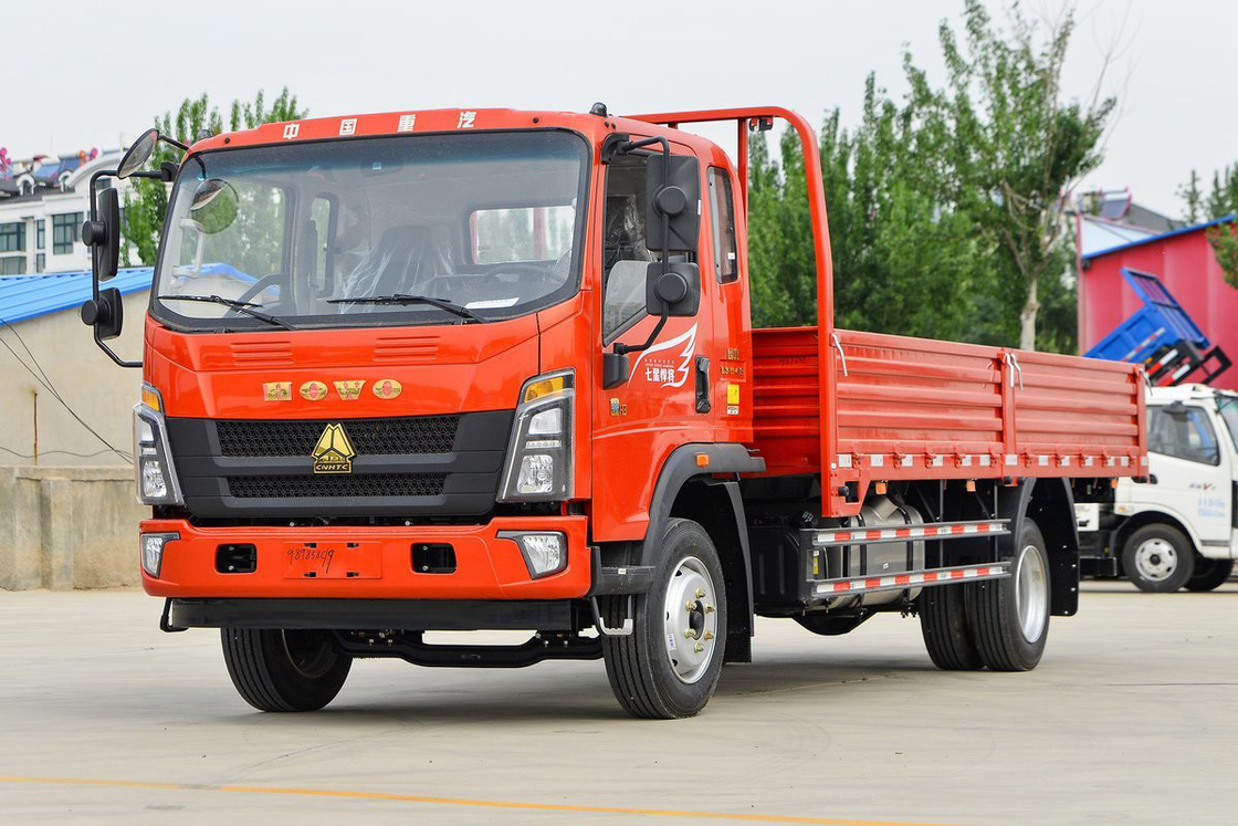 شاحنة Sinotruk HOWO سلسلة Titan-H الديزل 8 سرعات 170 حصان 5.2 متر نصف جانب صندوق الشحن