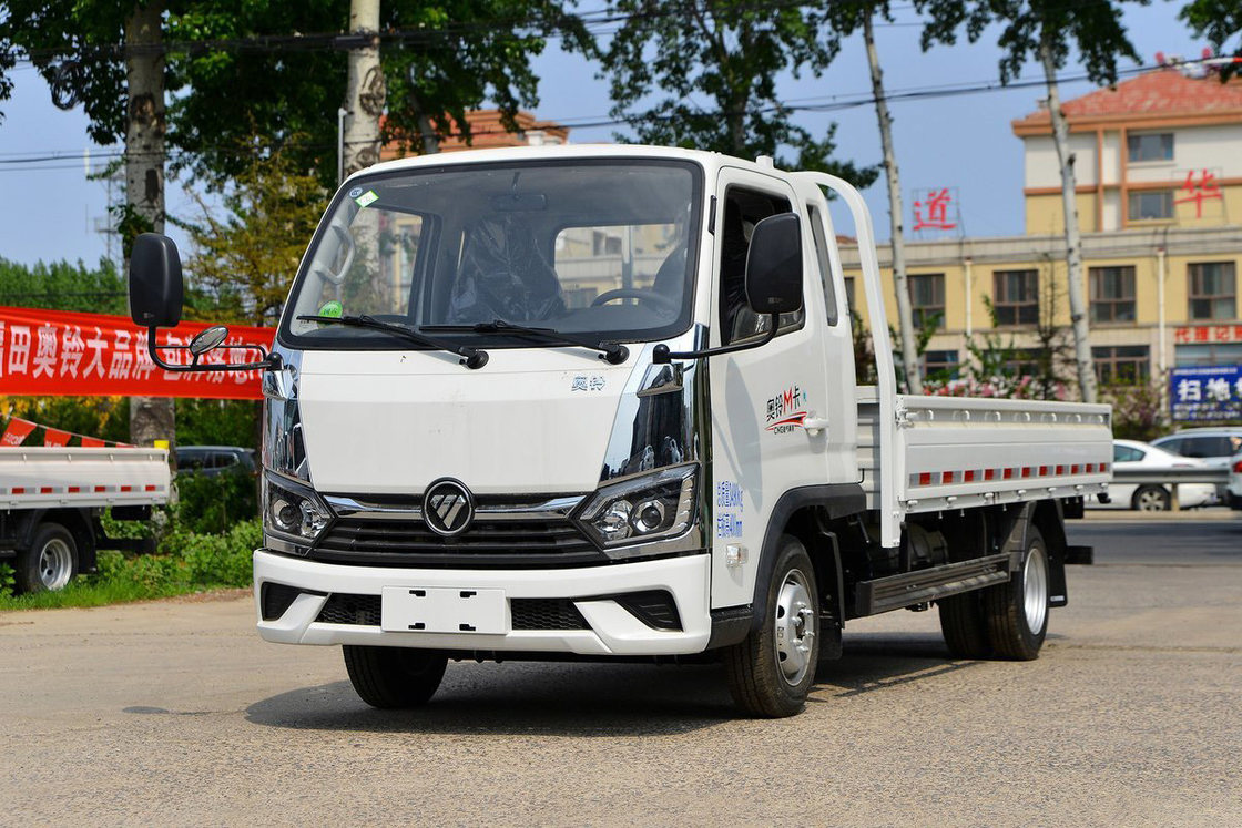 شاحنة فوتون أومان خفيفة 2.0L 127HP CNG 3.94m يورو 6 5 معدات مقاعد صف واحد صندوق شحن الباب الخلفي