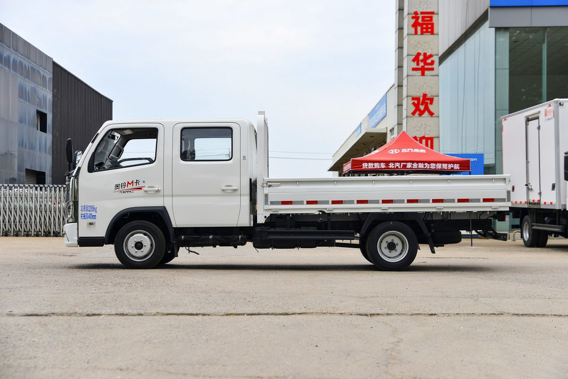 طراز أومان إم 2.0L مقاعد صف مزدوج 144HP البنزين يدوي 5 معدات 2.7m فوتون شاحنة صغيرة مسطحة