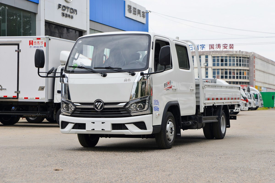 طراز أومان إم 2.0L مقاعد صف مزدوج 144HP البنزين يدوي 5 معدات 2.7m فوتون شاحنة صغيرة مسطحة