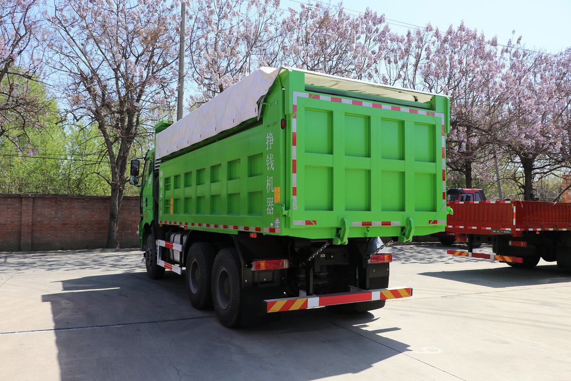 FAW CA3250 كيس الهواء المقعد الممتص الصدمات شاحنة ثقيلة 420HP كابينة مسطحة 6X4 5.8m شاحنة Jiefang Dump