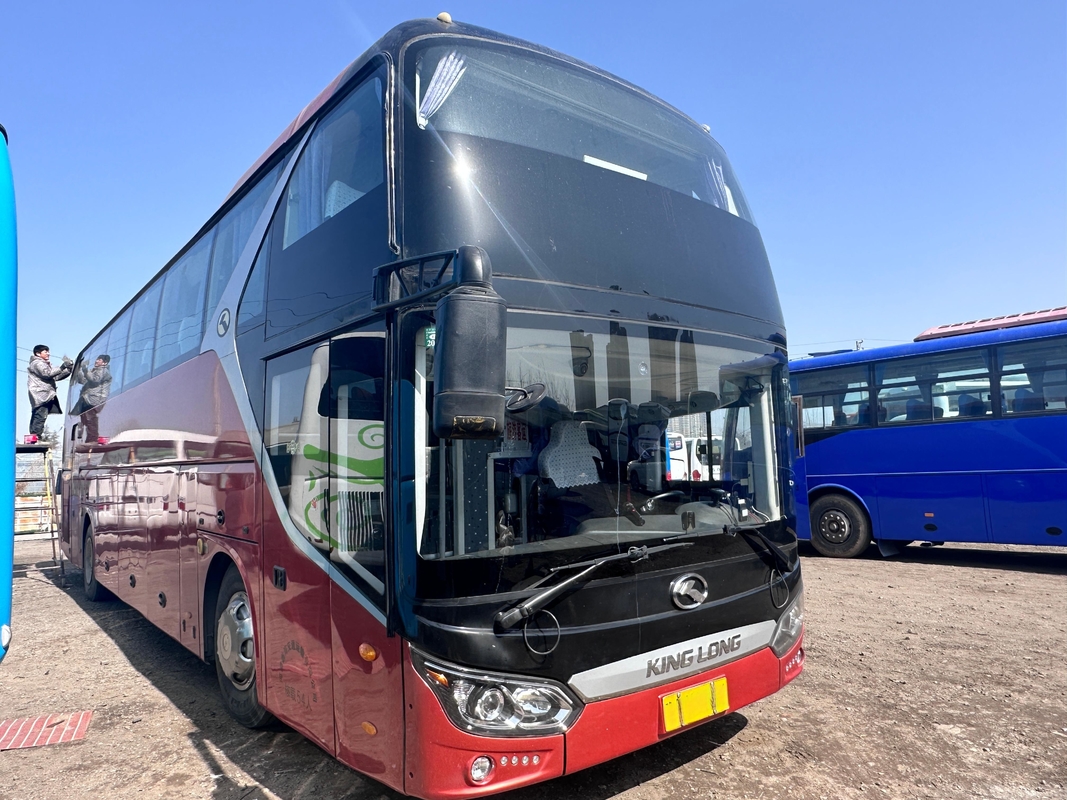 الحافلات للبيع الحافلة Kinglong المستعملة 54 مقعد XMQ6125 Weichai 375hp اليد اليسرى
