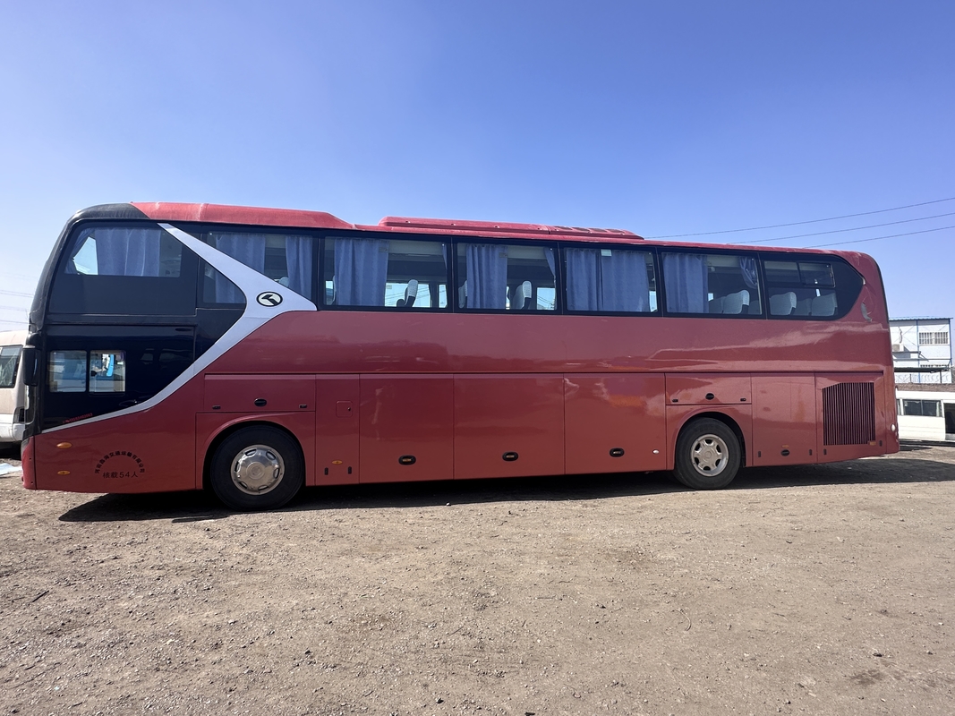 الحافلات للبيع الحافلة Kinglong المستعملة 54 مقعد XMQ6125 Weichai 375hp اليد اليسرى