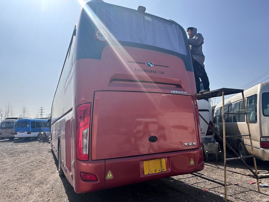 الحافلات للبيع الحافلة Kinglong المستعملة 54 مقعد XMQ6125 Weichai 375hp اليد اليسرى