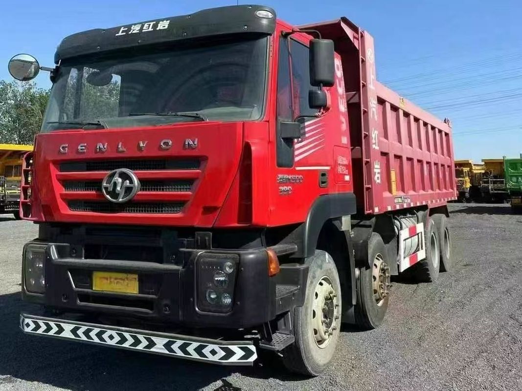 الصين الشاحنات المستعملة الثقيلة SAIC هونغيان شاحنة قمامة 8 × 4 شاحنة تكنولوجيا القيادة اليد اليسرى 390 حصان