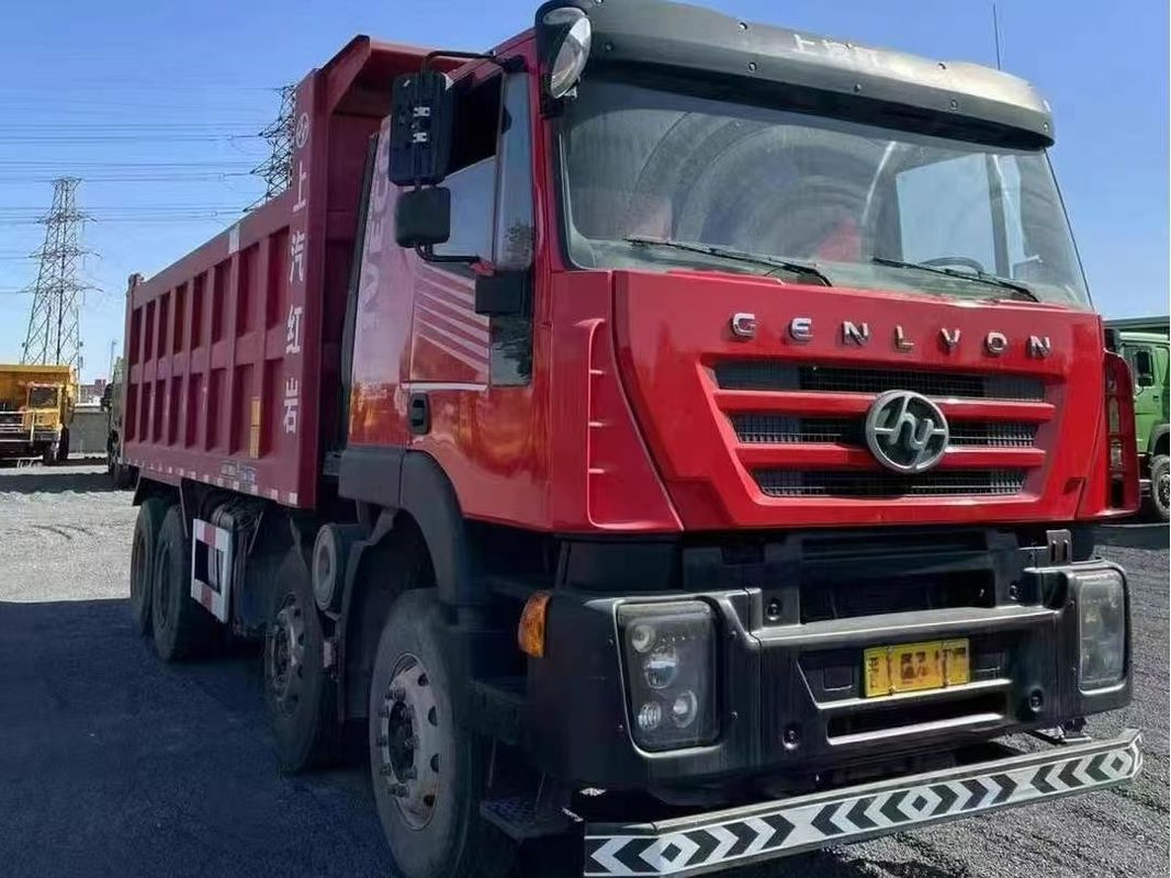 الصين الشاحنات المستعملة الثقيلة SAIC هونغيان شاحنة قمامة 8 × 4 شاحنة تكنولوجيا القيادة اليد اليسرى 390 حصان
