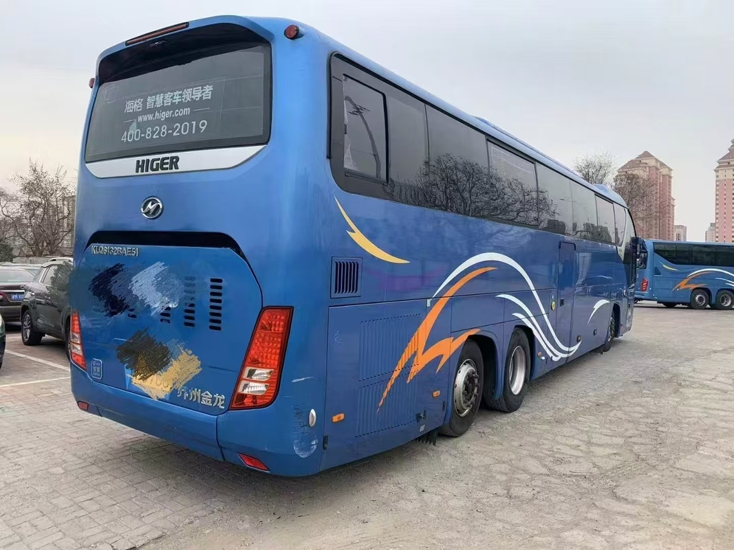 حافلة عربة مستعملة Higer KLQ6132 Weichai 375hp حافلة مزدوجة 56 مقعد مزدوجة خلفية Alxe Lux Transport
