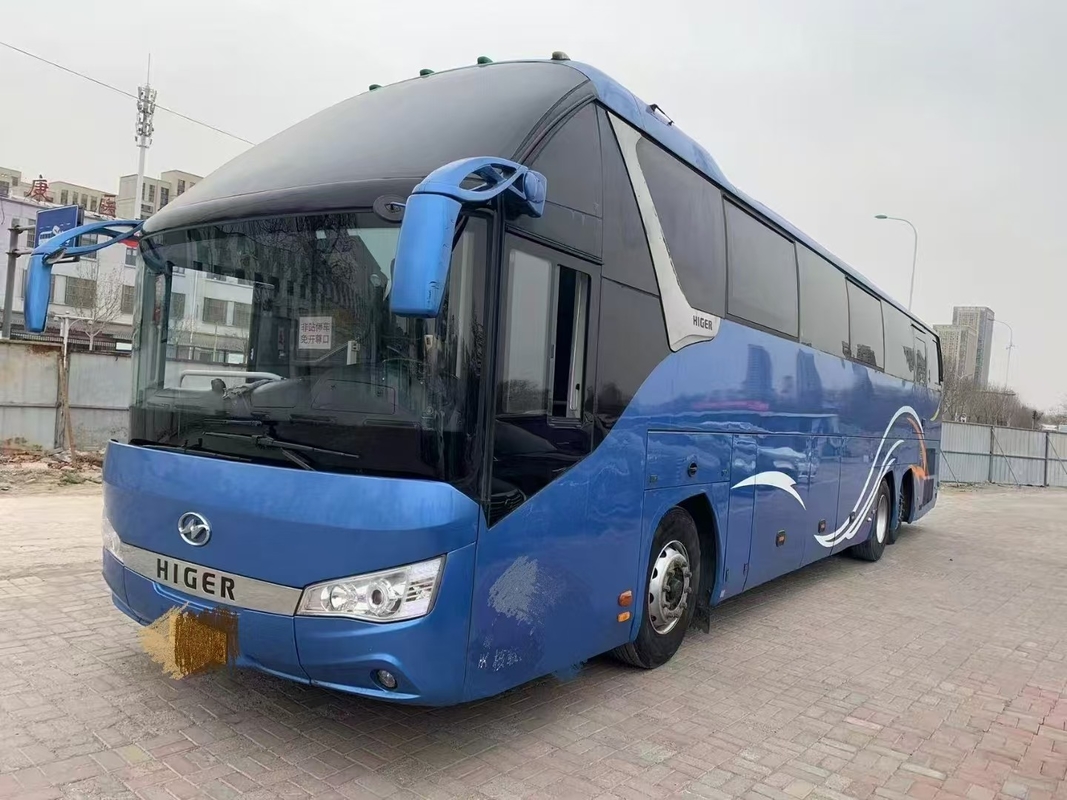 حافلة عربة مستعملة Higer KLQ6132 Weichai 375hp حافلة مزدوجة 56 مقعد مزدوجة خلفية Alxe Lux Transport