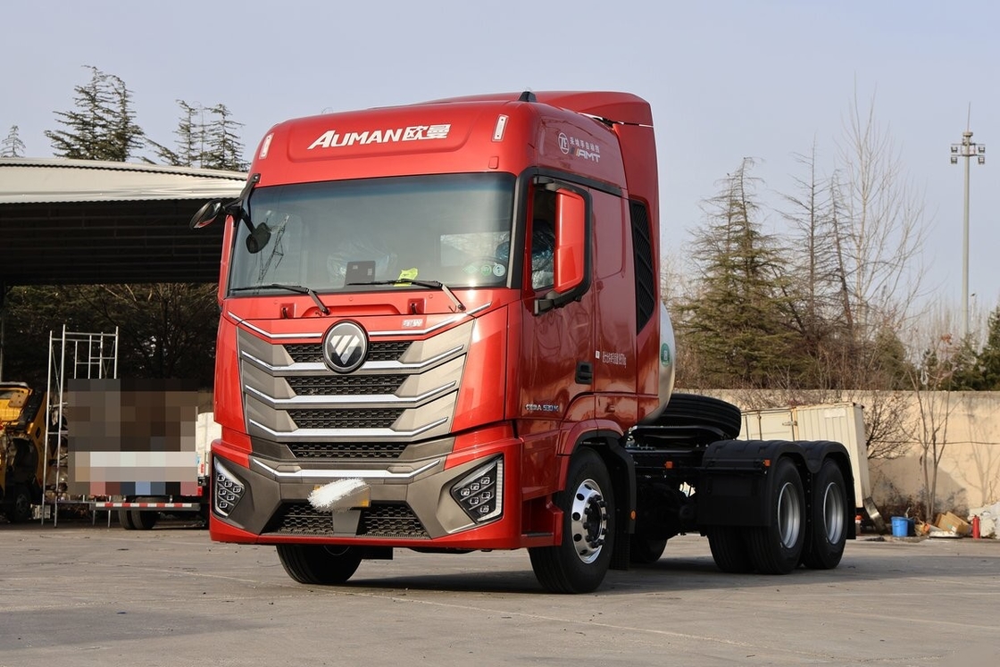Foton Auman 6X4 المستخدمة رأس شاحنة الجرار GTL6 10 إطارات للنقل لمسافات طويلة محرك LNG 530 حصان