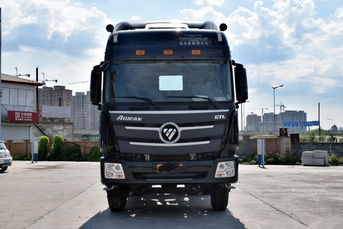 رأس الجرار المستخدم Euro IV محرك الديزل Foton Auman 430hp 6 * 4 وضع القيادة 10 إطارات تعمل على طريق سيء