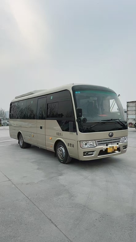 الحجم المتوسط ZK6792D51 الحافلة المستعملة 25 مقعد سعة 6 سرعات علبة التروس الممتدة المغمورة الخلفية حجرة الأمتعة