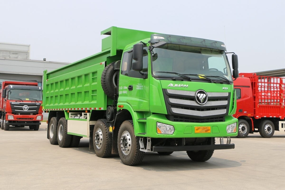 شاحنة قلاب مستعملة للبيع Foton Etx 8*4 وضع القيادة 400hp شاحنة قلاب بناء مستعملة ذات مسافة منخفضة