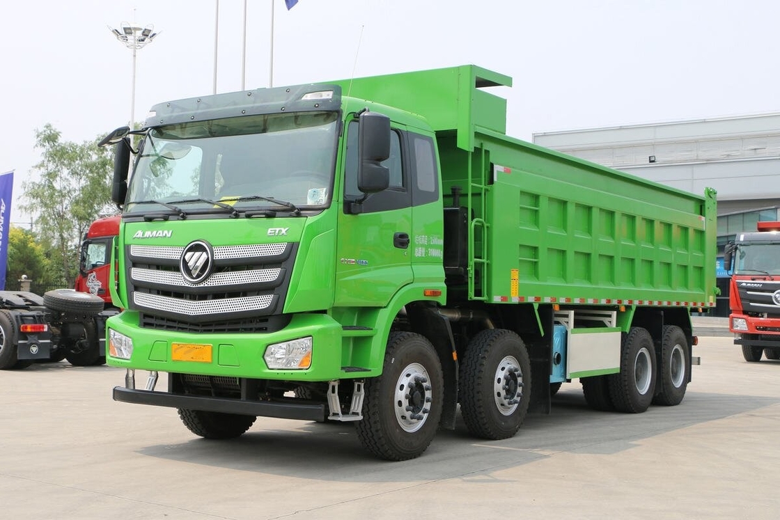 شاحنة قلاب مستعملة للبيع Foton Etx 8*4 وضع القيادة 400hp شاحنة قلاب بناء مستعملة ذات مسافة منخفضة