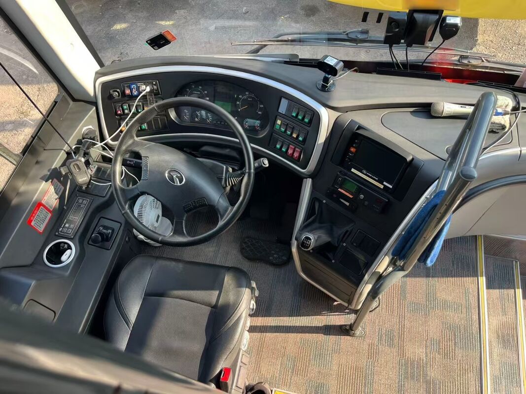 حافلة ديزل كينغ لونغ مستعملة فاخرة 50 مقعدًا، نوابض صفائحية، محرك ويتشاي، جولة مدرسية، حافلة نقل بين المدن