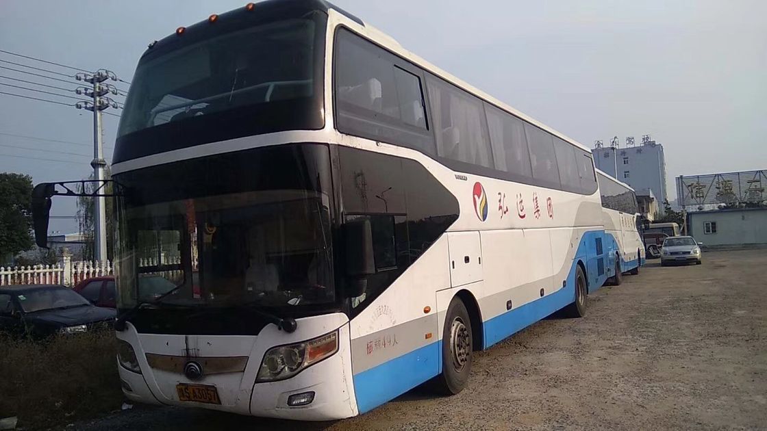YUTONG الفرقة تستخدم حافلة سياحية 2013 سنة مع A / C / محرك الديزل Weichai 336hp