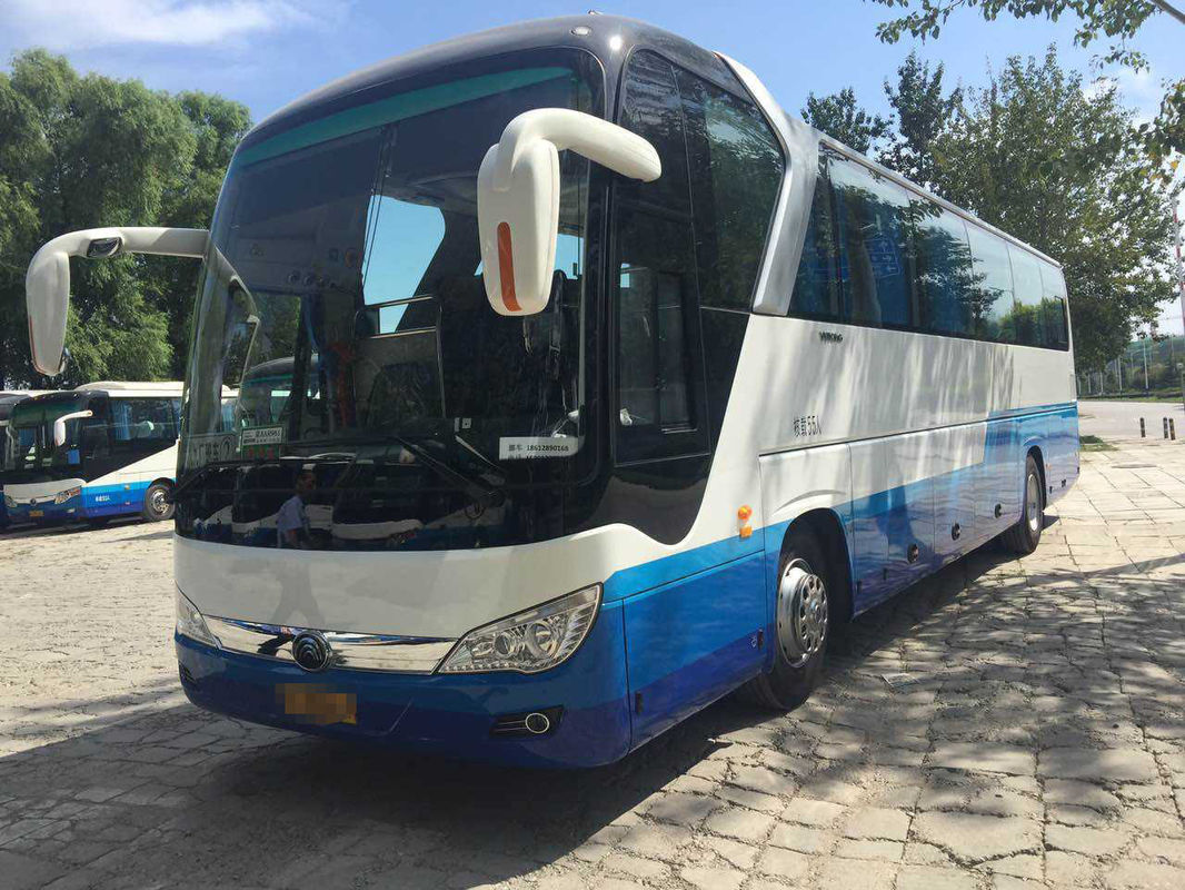 55 مقاعد Yutong Used Coach Coaches Euro 4 Emission Standard 100 Km / H السرعة القصوى