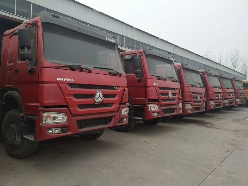 أحمر اللون دونغفنغ 2 شاحنة قلابة اليد مع محرك 6x4 EURO 3 محرك ديزل