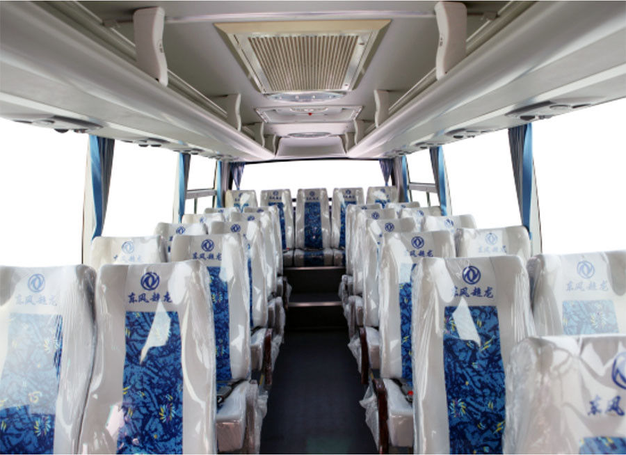 2013 YEAR Dongfeng Used Coach Bus 24-35 Seats White Yuchai Engine Middle Style