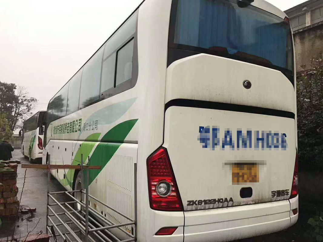 39 مقاعد مستعملة YUTONG Buses 2013 عام باب الكتروني مع مرحاض وسادة هوائية آمنة
