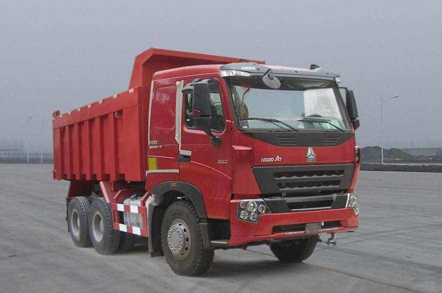 أحمر اللون دونغفنغ 2 شاحنة قلابة اليد مع محرك 6x4 EURO 3 محرك ديزل