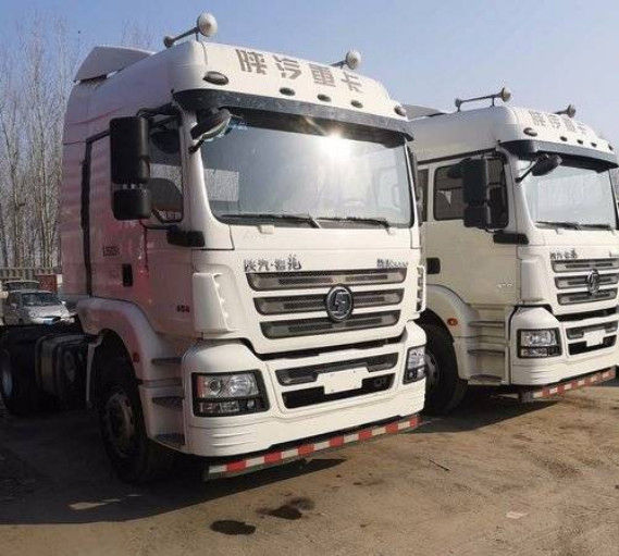 White Shacman العلامة التجارية تستخدم جرار المقطورات 350hp Euro V Manual Diesel 2017 Year