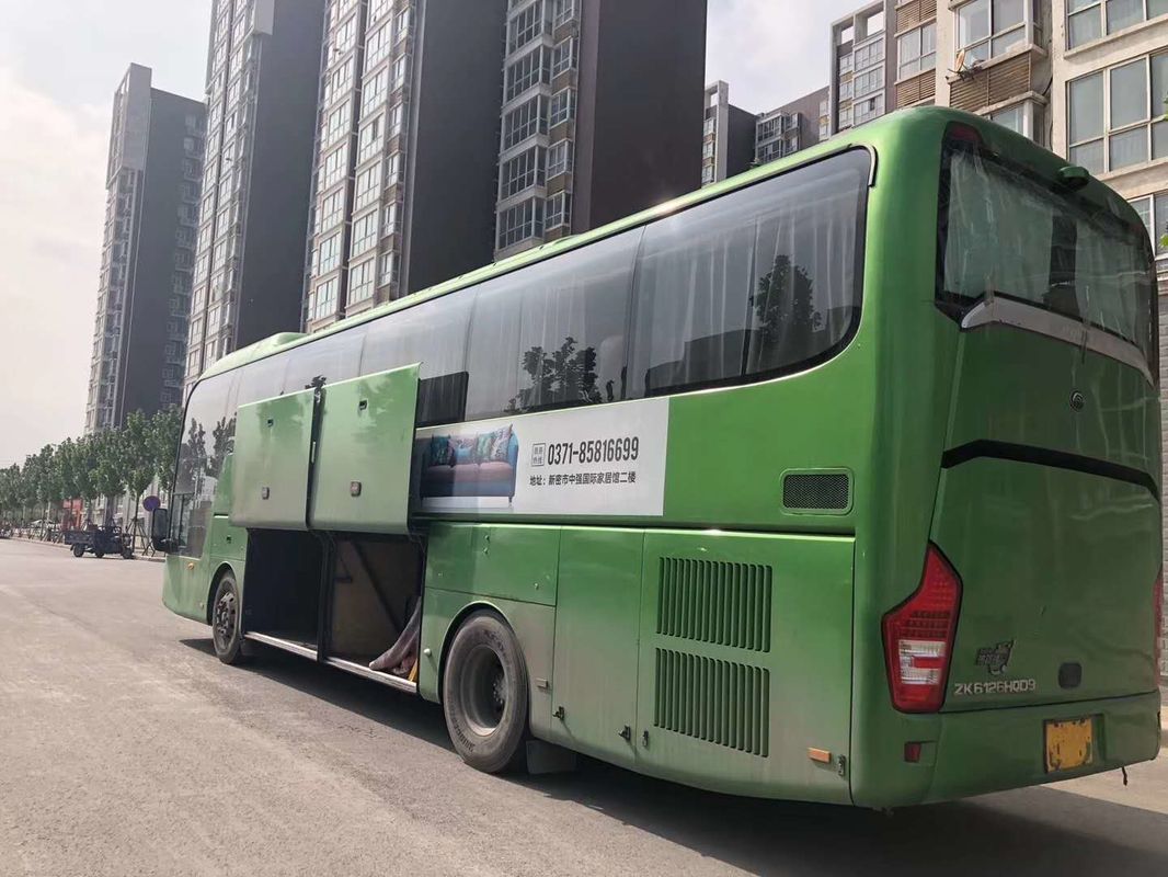 2012 سنة Yutong Used Coach Bus 61 سيات / هاي رووف جرين مستعملة حافلة تجارية