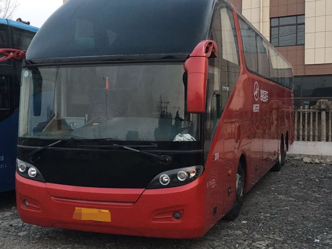 55 مقعد Higer Red Travel حافلة ركاب مستعملة KLQ6147 ديزل اليد اليسرى 2013 سنة