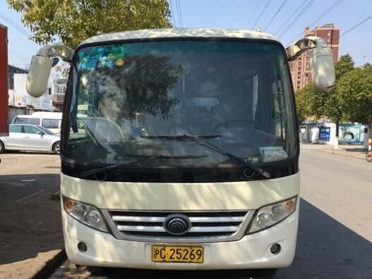 Euro III Diesel Engine Yutong ميني باص 2011 عام 23 مقاعد مستعملة صندوق تروس أوتوماتيكي