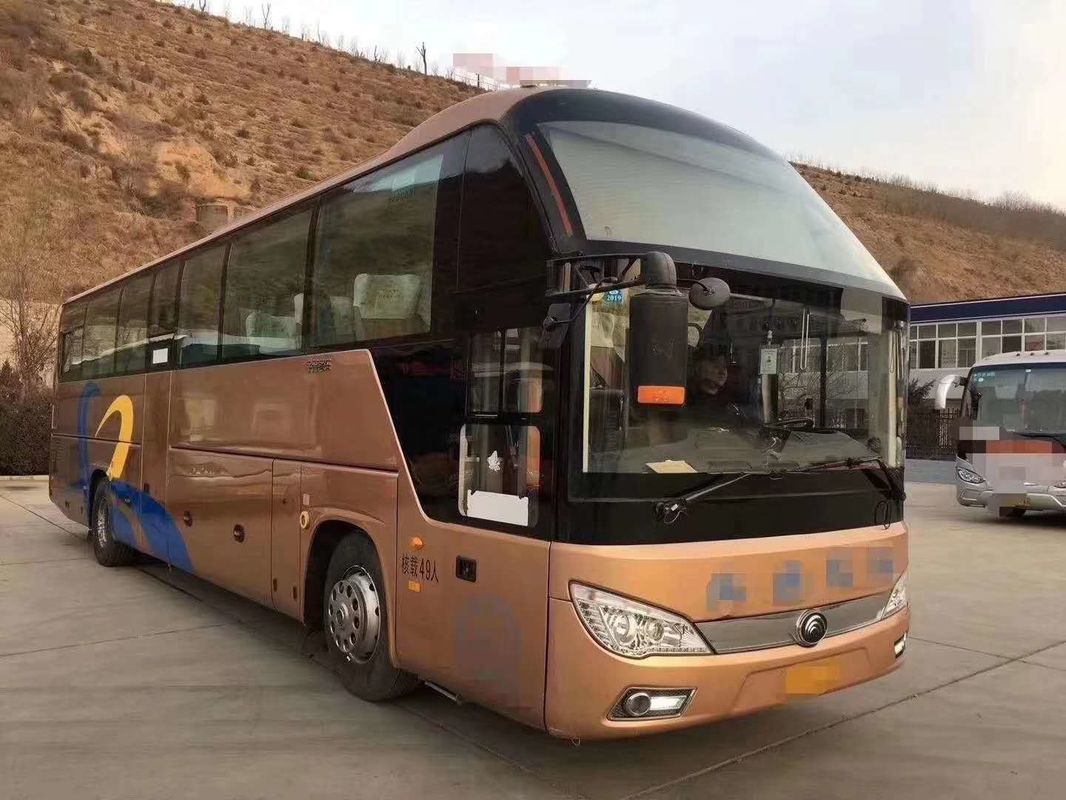 ZK6122 49/55 مقاعد Yutong Used Coaster Bus ديزل اليسار اليد سائق الباب الوجه رحلة 2013 - 2016 سنة