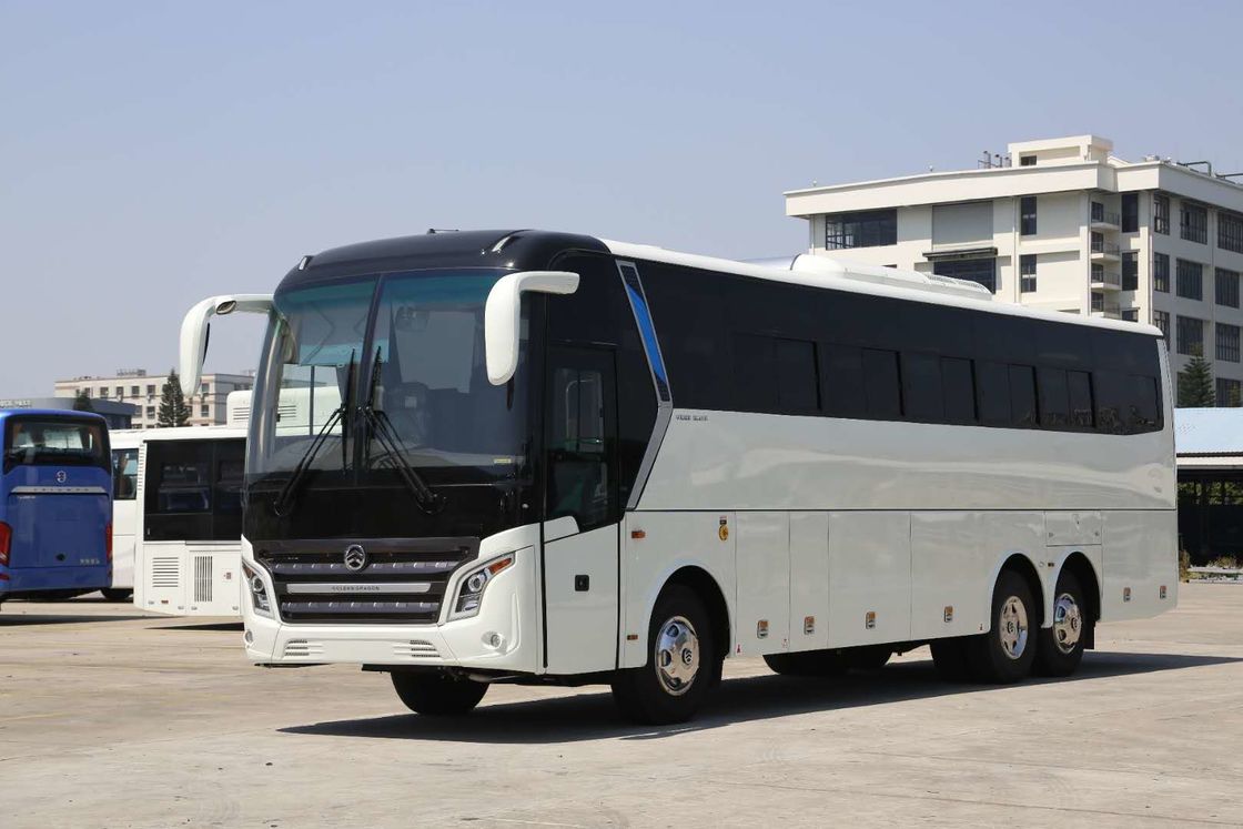 العلامة التجارية الجديدة مزدوجة المحور Euro II ديزل جولة حافلة أمامية Cummins محرك الحافلات 58-70 مقاعد مستعملة التنين الذهبي XML6125