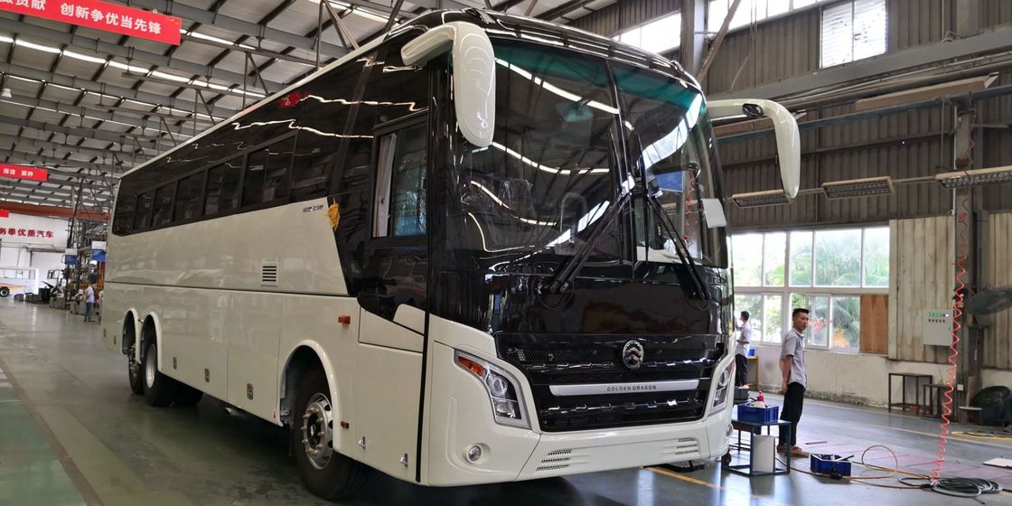 العلامة التجارية الجديدة مزدوجة المحور Euro II ديزل جولة حافلة أمامية Cummins محرك الحافلات 58-70 مقاعد مستعملة التنين الذهبي XML6125