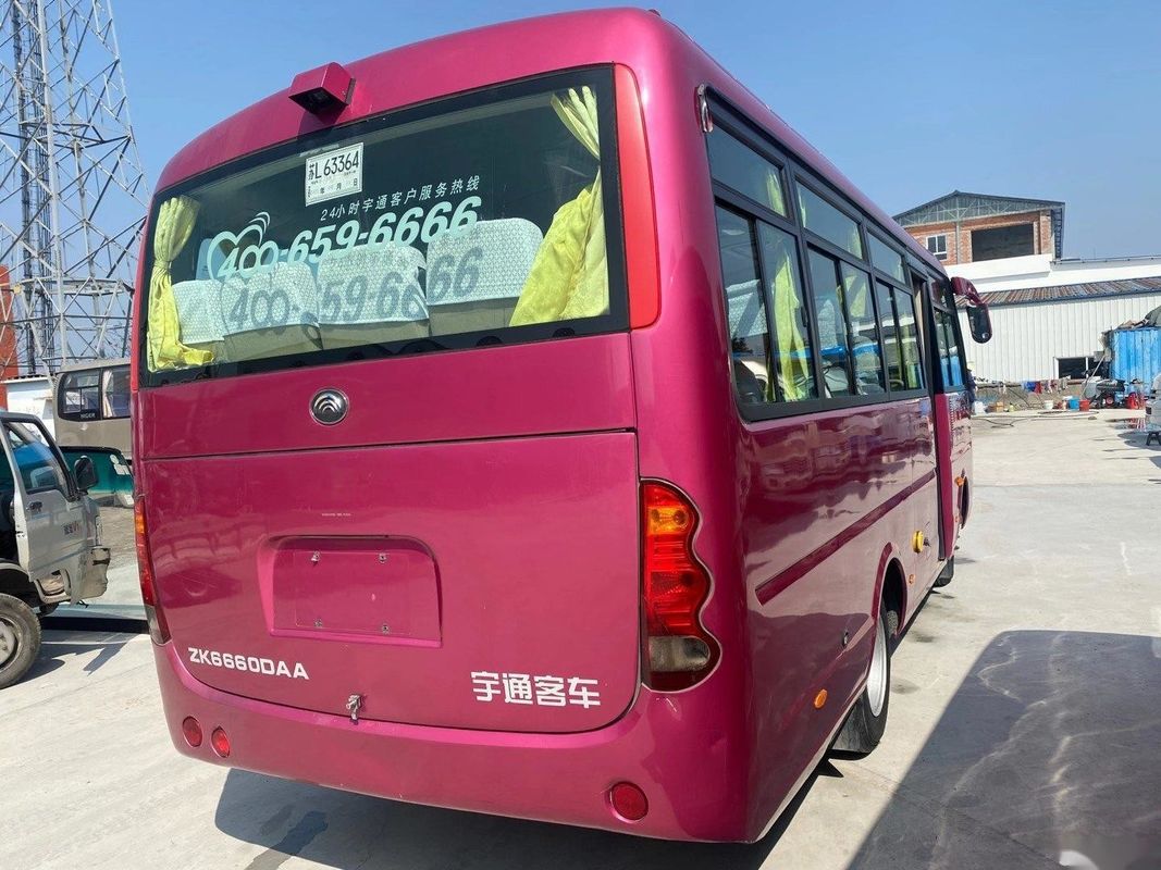حافلات Yutong مستعملة موديل ZK6660 24 مقعدًا حافلة ركاب مستعملة Euro IV هيكل فولاذي محرك أمامي توجيه يسار