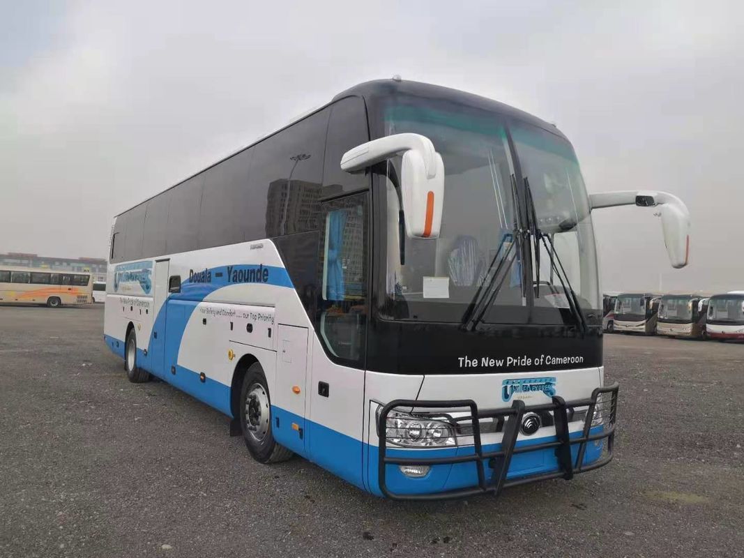 العلامة التجارية الجديدة Yutong Bus ZK6122H9 مع 55 مقعدًا باللون الأبيض في المحرك الخلفي الترويجي