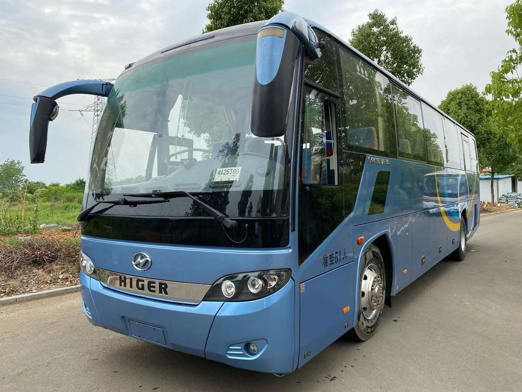 وصول جديد حاليًا مستعمل Higer KLQ6115 Coach Bus 51 مقعدًا محرك ديزل مستعمل نصف Yuchai تشغيل جيد