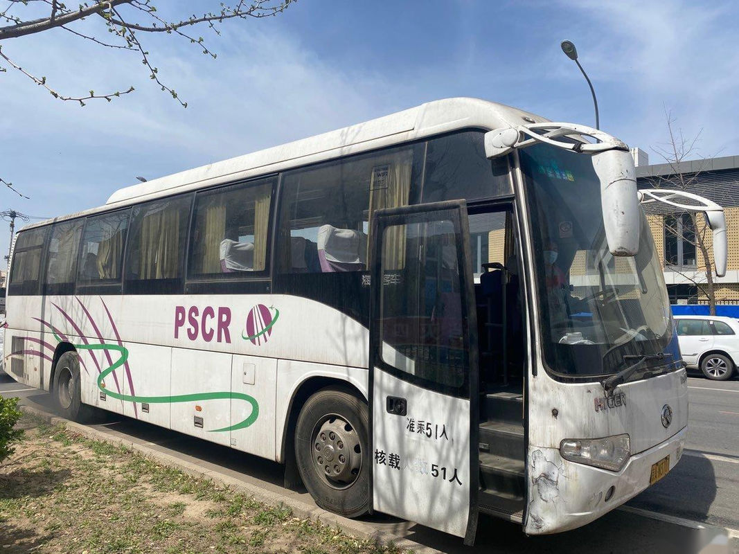 تستخدم Higer Bus KLQ6119 51 مقعدًا حافلة سياحية مستعملة محرك اليد اليسرى باب واحد مستعملة حافلة ركاب
