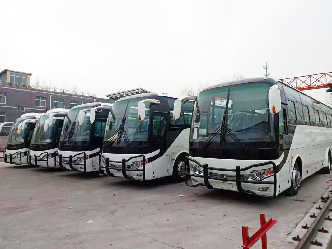 2012 سنة ديزل تستخدم حافلات Yutong 51 مقعدًا Zk6110 أبيض اللون مع ممتص الصدمات