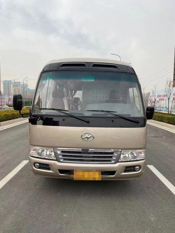 2015 سنة 10 مقاعد مستعملة Higer Coaster Bus ، حافلة صغيرة مستعملة 86kw مع مقاعد فاخرة للأعمال