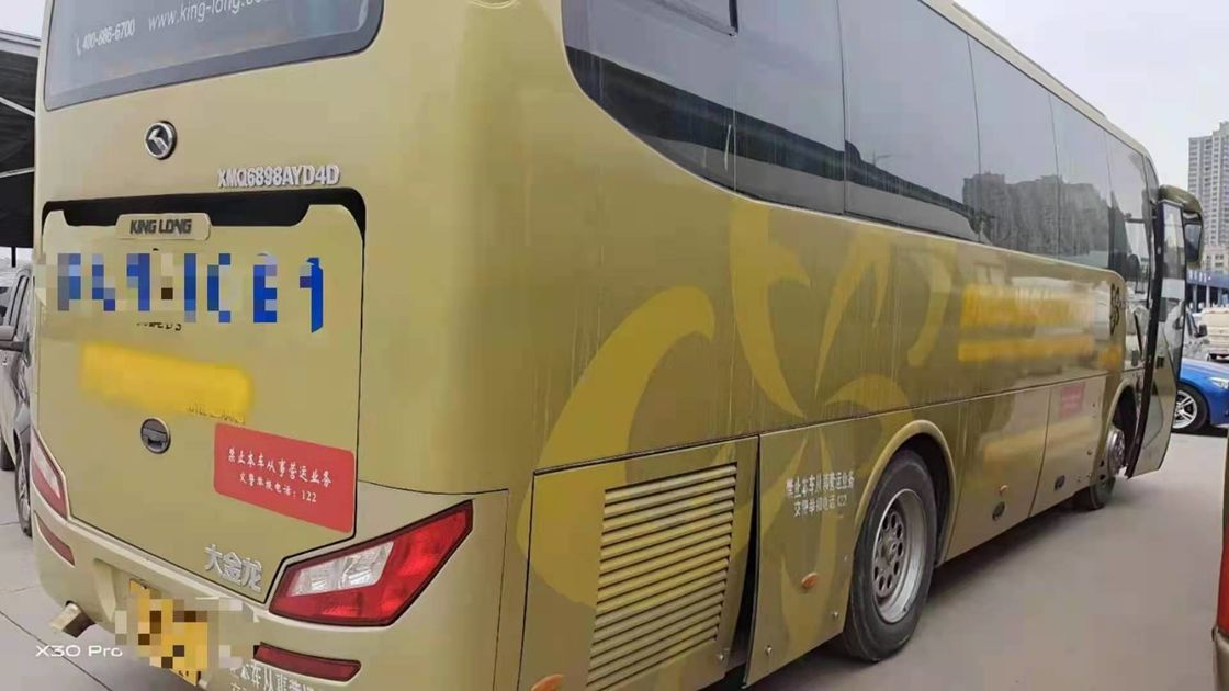 تجديد 2013 سنة مستعملة King long XMQ6898 Coach Bus 39 مقعدًا تستخدم محرك ديزل للحافلات بدون حوادث حافلة LHD