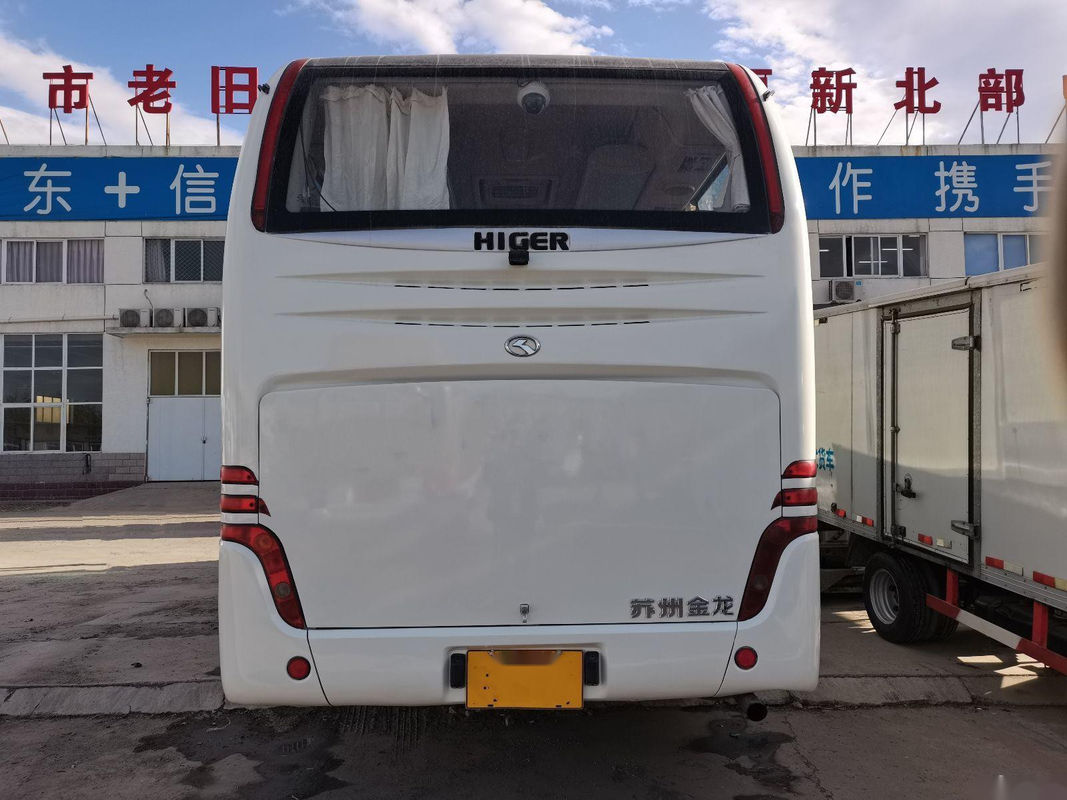 حافلة سياحية مستعملة KLQ6856 37 مقعدًا من الفولاذ المقود الأيسر شاسيه Euro III مستعمل Higer Bus