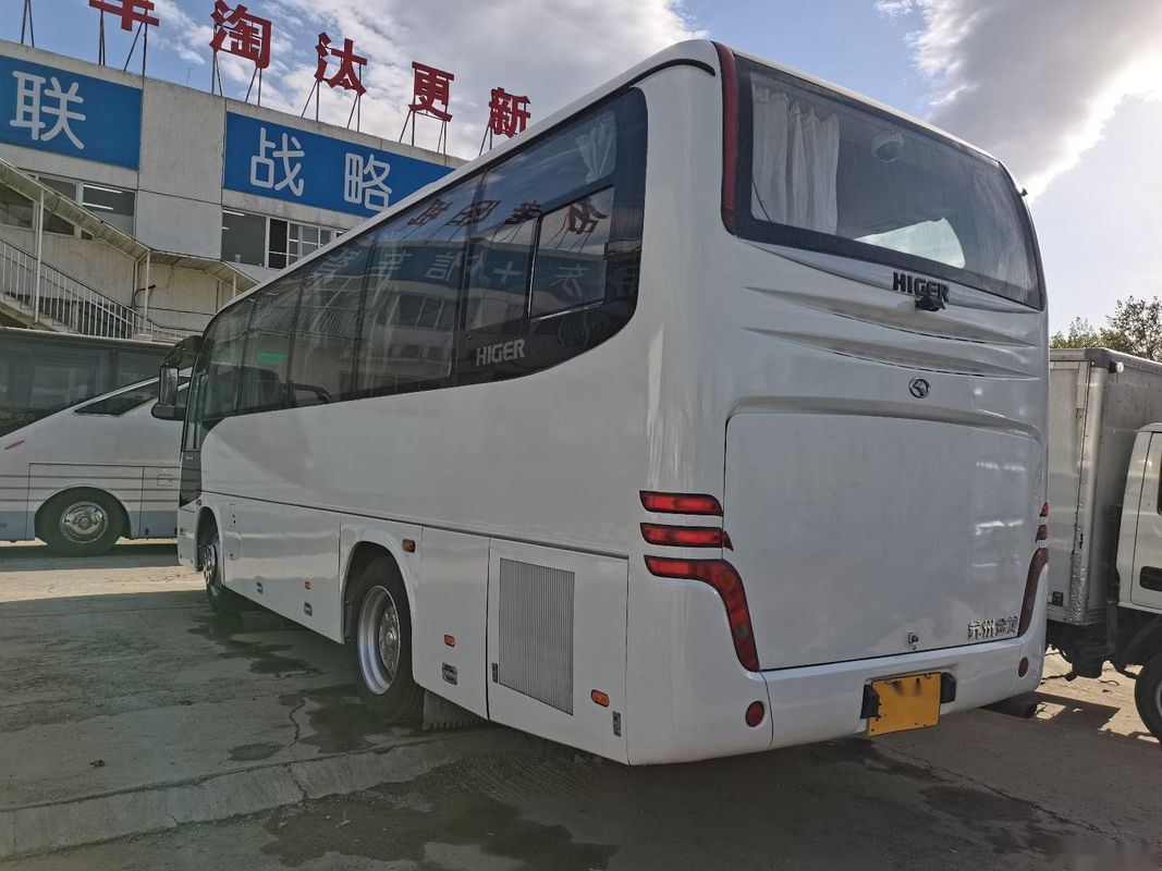 حافلة سياحية مستعملة KLQ6856 37 مقعدًا من الفولاذ المقود الأيسر شاسيه Euro III مستعمل Higer Bus