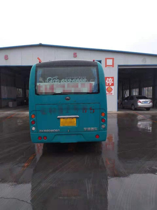 حافلة صغيرة مستعملة Yutong ZK6609D 19 مقعدًا ديزل محرك أمامي الهيكل الصلب Euro V محرك اليد اليسرى حافلة ركاب مستعملة