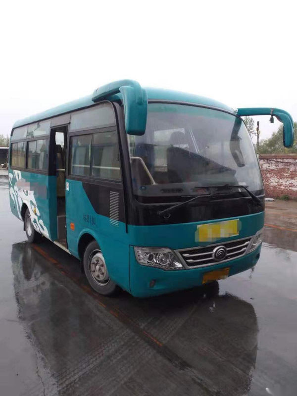 حافلة صغيرة مستعملة Yutong ZK6609D 19 مقعدًا ديزل محرك أمامي الهيكل الصلب Euro V محرك اليد اليسرى حافلة ركاب مستعملة