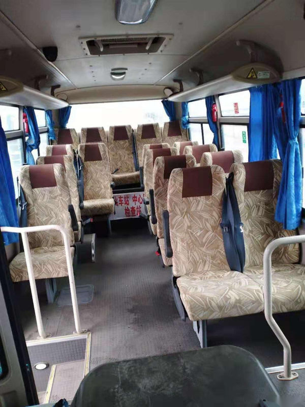 حافلة صغيرة مستعملة Yutong ZK6609D 19 مقعدًا ديزل محرك أمامي الهيكل الصلب Euro V محرك اليد اليسرى حافلة ركاب مستعملة