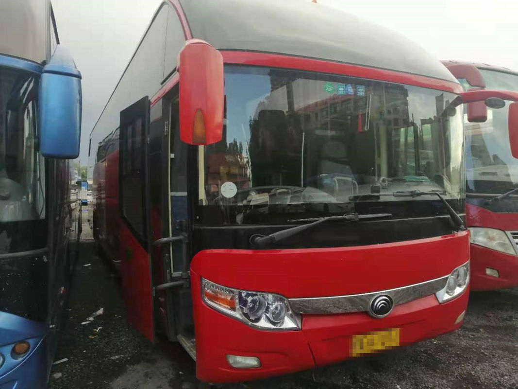 تستخدم Yutong Coach ZK6127 55 مقعدًا يسار Seerting وسادة هوائية هيكل محرك خلفي Euro III حافلة سياحية مستعملة لأفريقيا