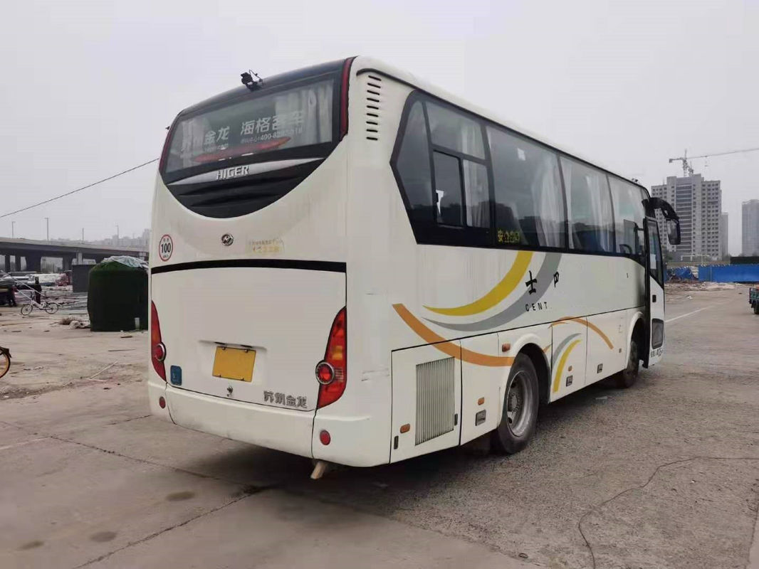 مستعمل Higer Bus KLQ6808 35 مقعدًا Yuchai محرك خلفي 140kw مستعمل حافلة حافلة الهيكل الصلب كيلومتر منخفض