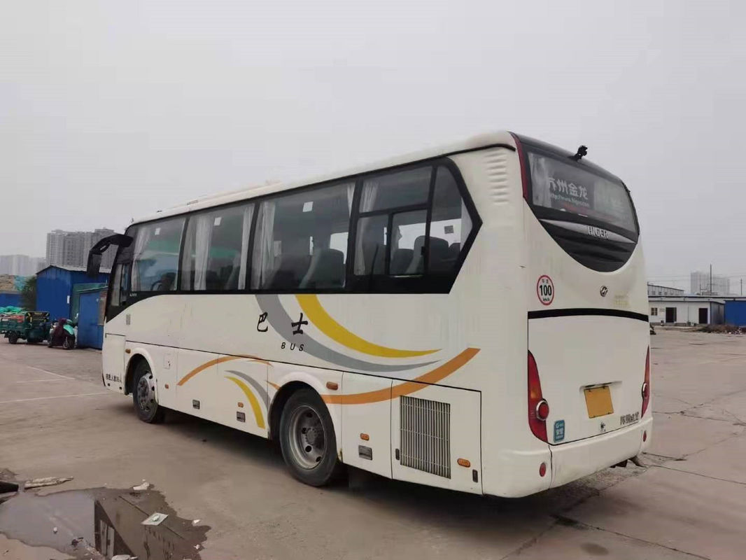 مستعمل Higer Bus KLQ6808 35 مقعدًا Yuchai محرك خلفي 140kw مستعمل حافلة حافلة الهيكل الصلب كيلومتر منخفض